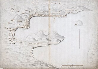 1621年日本平戶灣歷史地圖